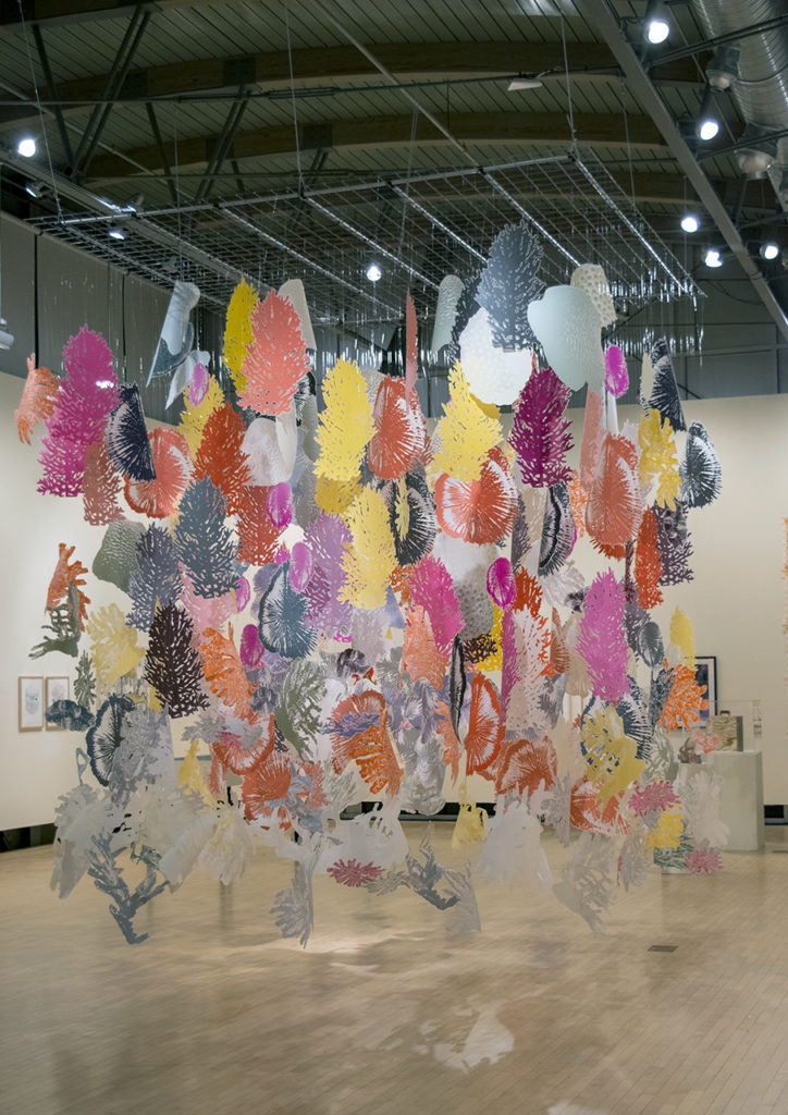 Shelia Goloborotko's installation in the 2018 Screenprint Biennial.